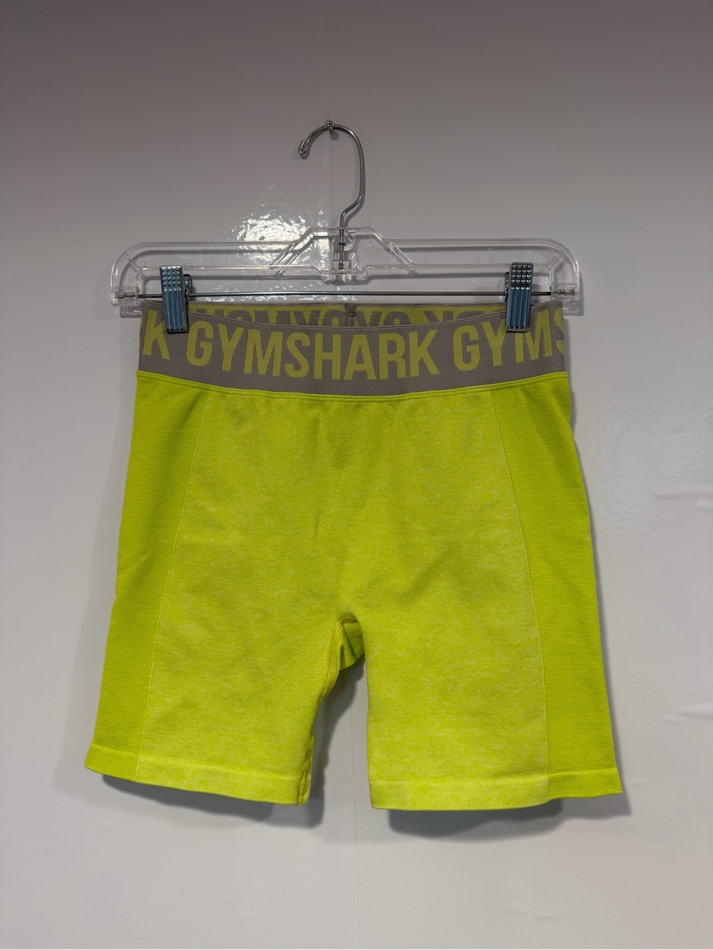Gymshark Neon Yellow Biker Performance Shorts‎